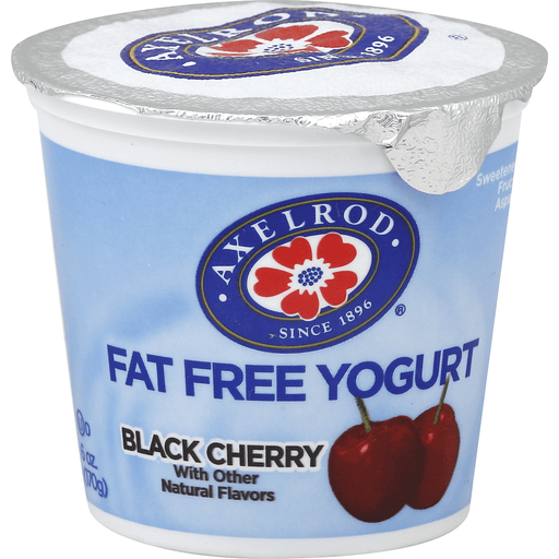 slide 1 of 8, Axelrod Swiss Fat Free Yogurt - Black Cherry, 6 oz