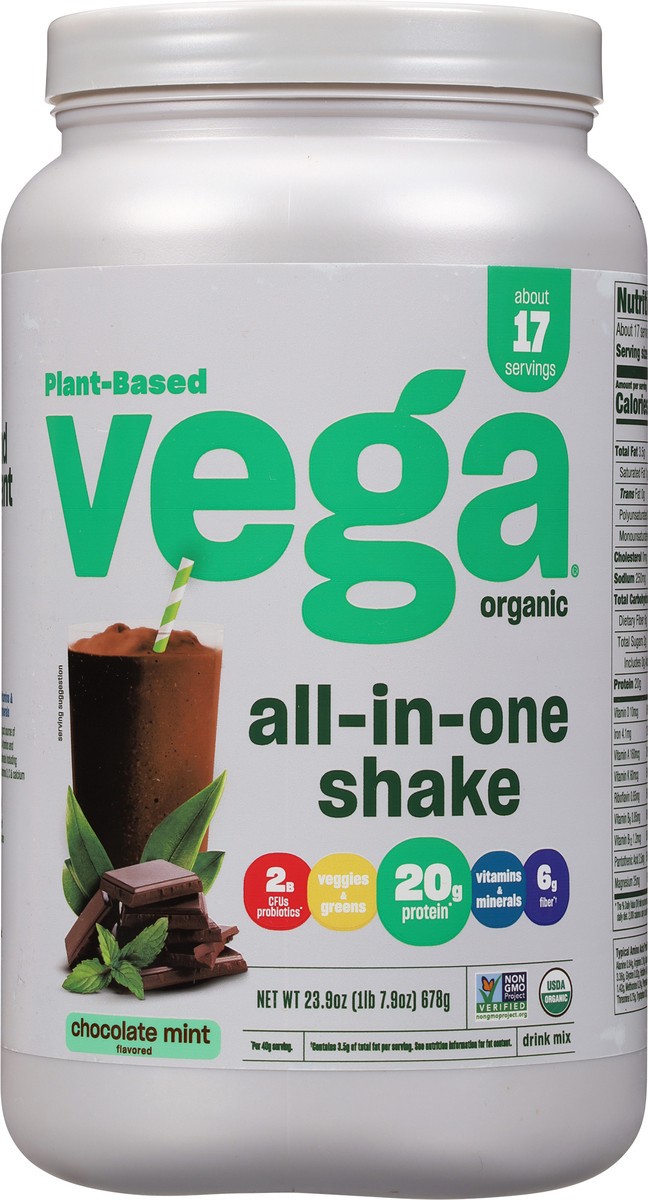 slide 6 of 9, Vega Organic Chocolate Mint All-in-One Shake 23.9 oz, 23.9 oz
