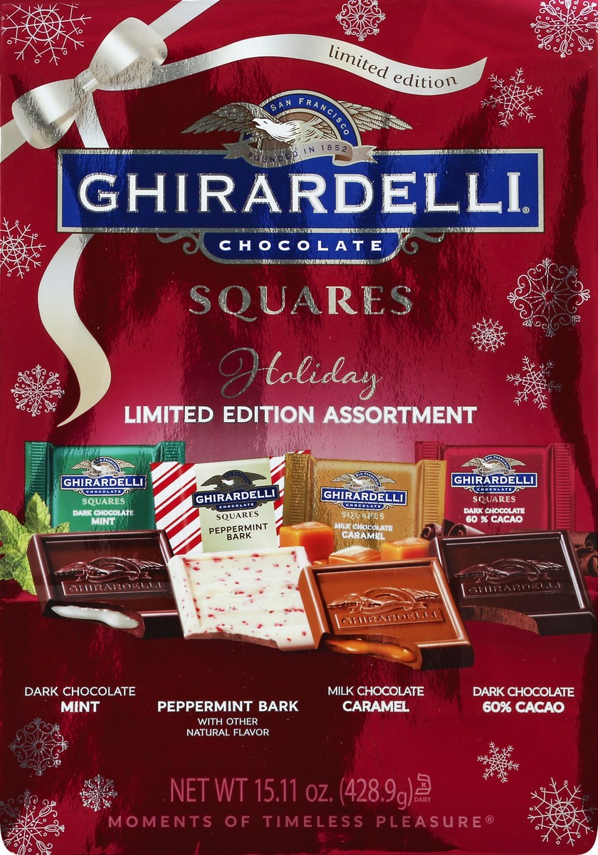 slide 4 of 4, Ghirardelli Christmas Limited Edition Squares Assorted XL Bag, 15.11 oz