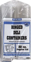 Secure Seal 32 Ounce Hinged Containers 100 ea