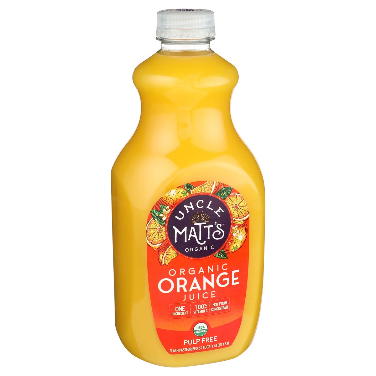 slide 2 of 9, Uncle Matt's Organic Orange Juice Pulp Free, 52 oz
