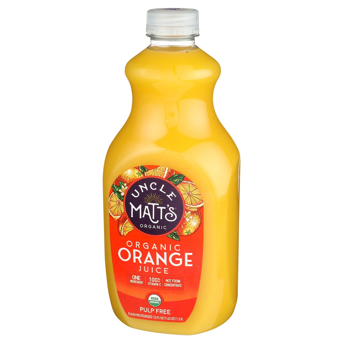 slide 3 of 9, Uncle Matt's Organic Orange Juice Pulp Free, 52 oz