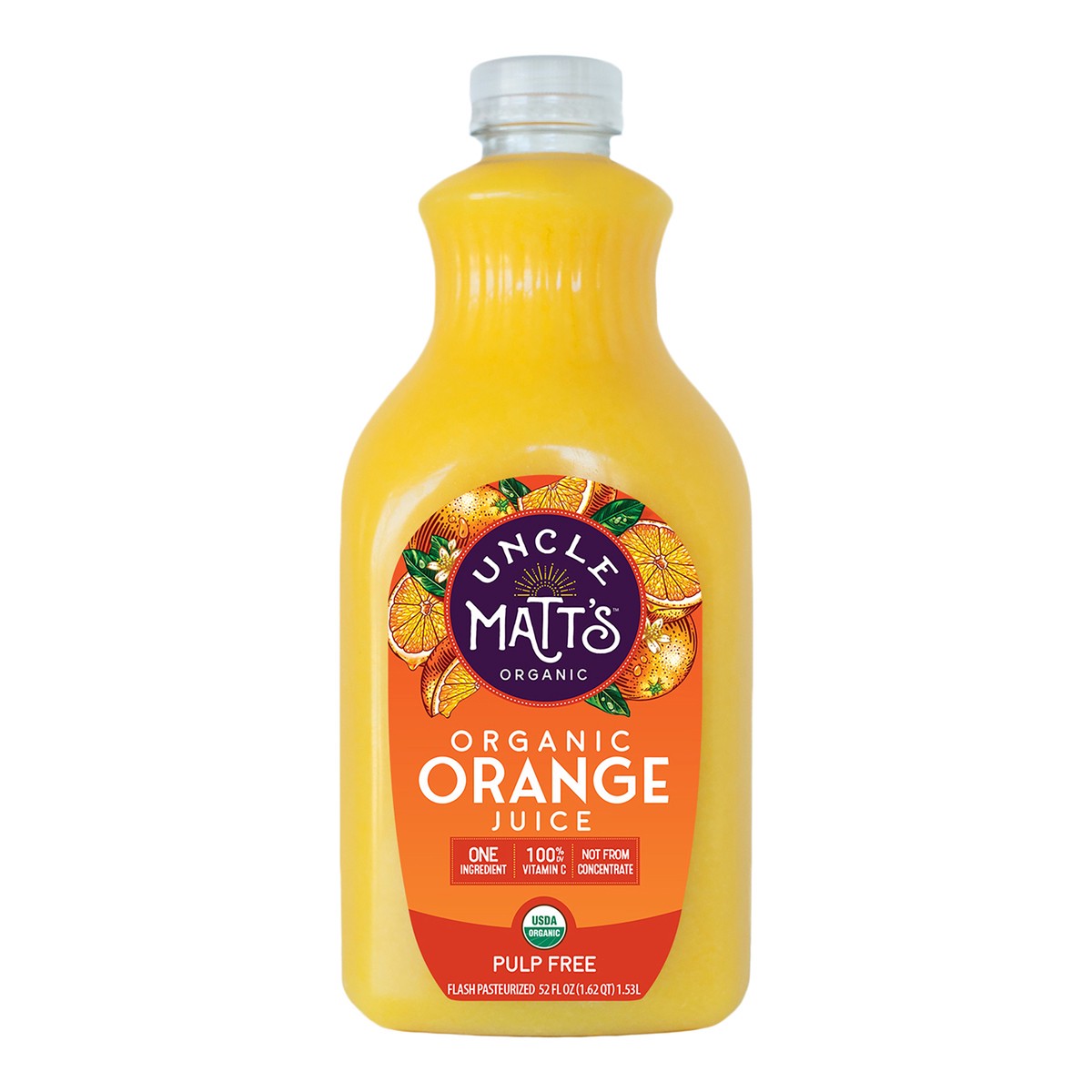 slide 6 of 9, Uncle Matt's Organic Orange Juice Pulp Free, 52 oz