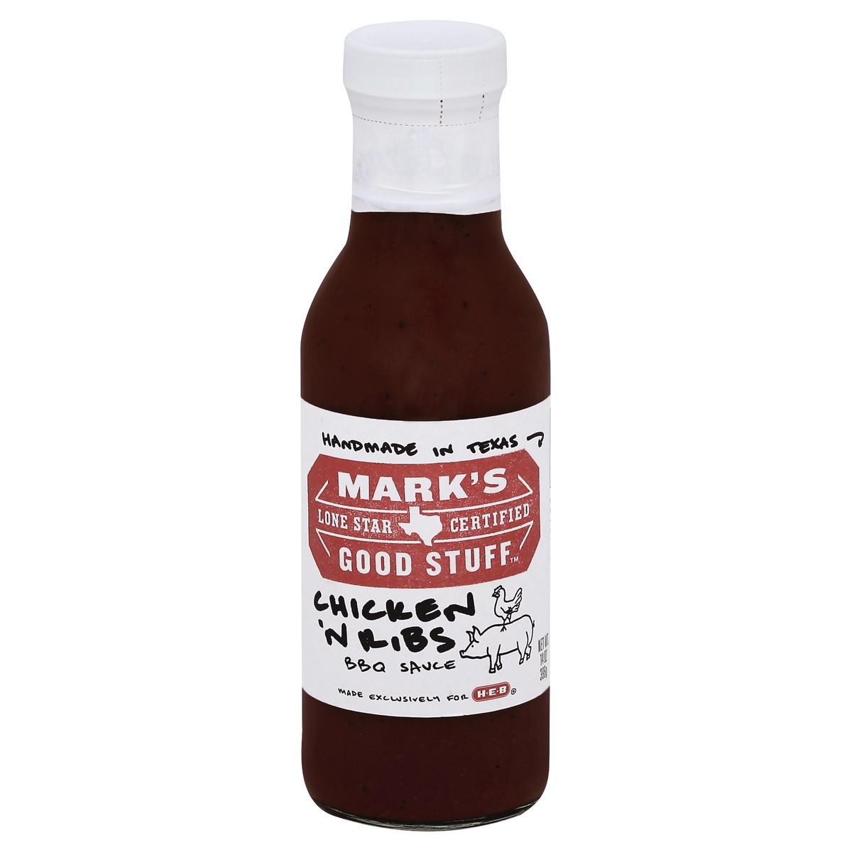 slide 2 of 3, Mark's Good Stuff Chicken N Ribs BBQ Sauce, 14 oz