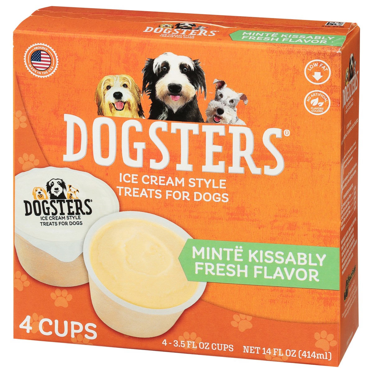 slide 2 of 10, Dogster's Ice Cream Style Minte Kissably Fresh Flavor Treats for Dogs 4 - 3.5 fl oz Cups, 4 ct