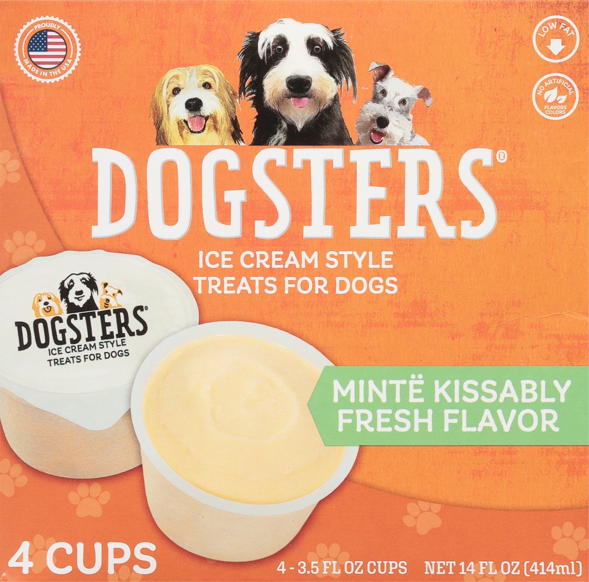 slide 9 of 10, Dogster's Ice Cream Style Minte Kissably Fresh Flavor Treats for Dogs 4 - 3.5 fl oz Cups, 4 ct