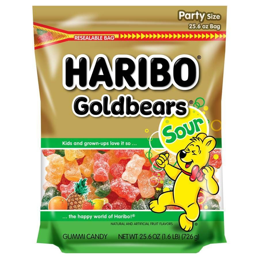 slide 1 of 1, Haribo Sour Gold Bears - 25.6oz, 25.6 oz