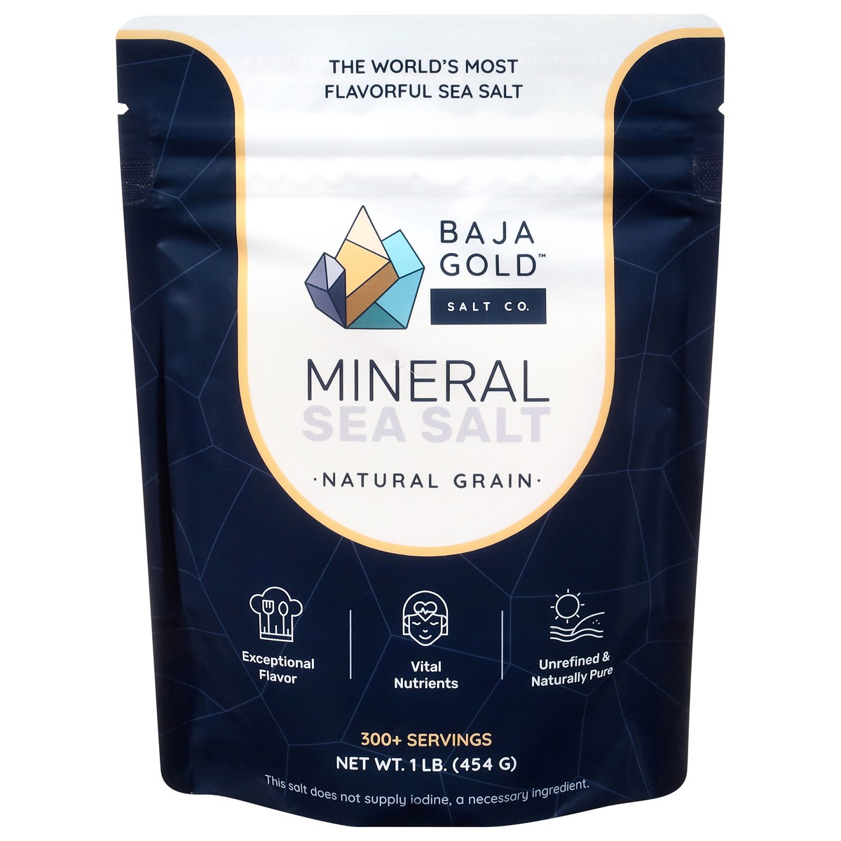 slide 4 of 4, Baja Gold Salt Co. Mineral Sea Salt 1 lb, 1 lb