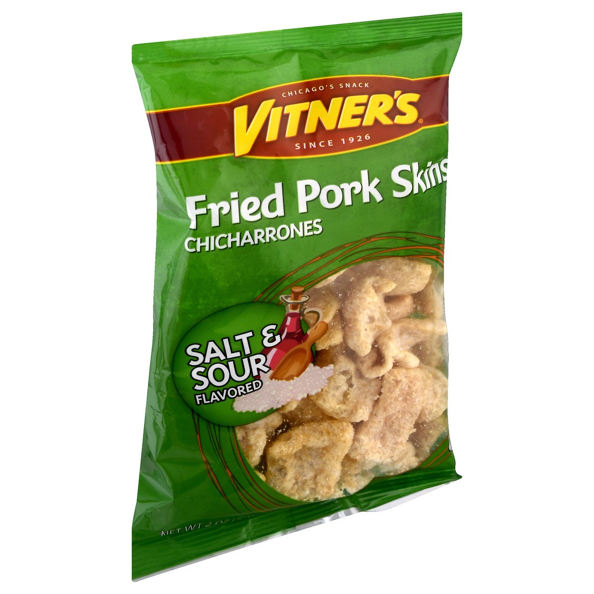 slide 11 of 13, Vitner's Fried Pork Skin Salt & Sour Flavored Chicharrones 2 oz, 2 oz