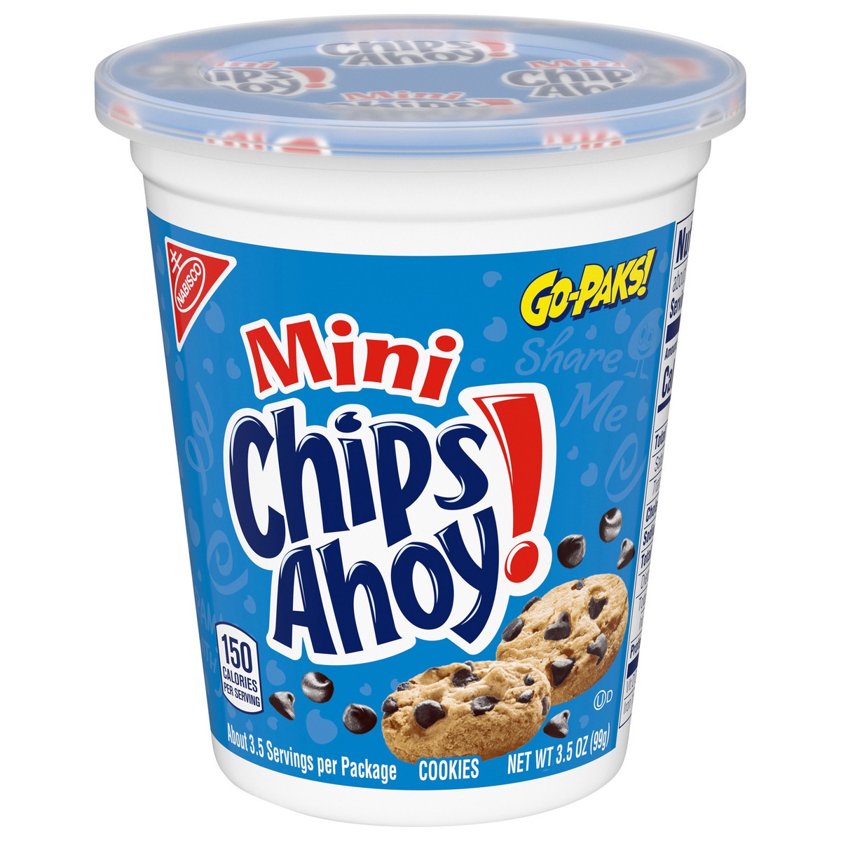 slide 1 of 11, CHIPS AHOY! Mini Original Chocolate Chip Cookies, Go-Paks, 3.5 oz Cup, 3.5 oz