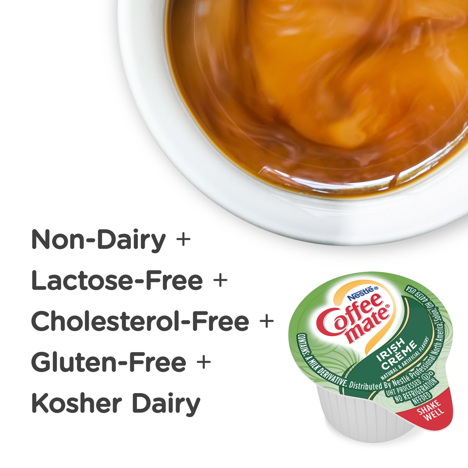 slide 5 of 5, NESTLE COFFEE MATE Coffee Creamer Irish Crème Flavor, Liquid Creamer Singles, 0.375 fl oz, 50 Count, 18.70 fl oz