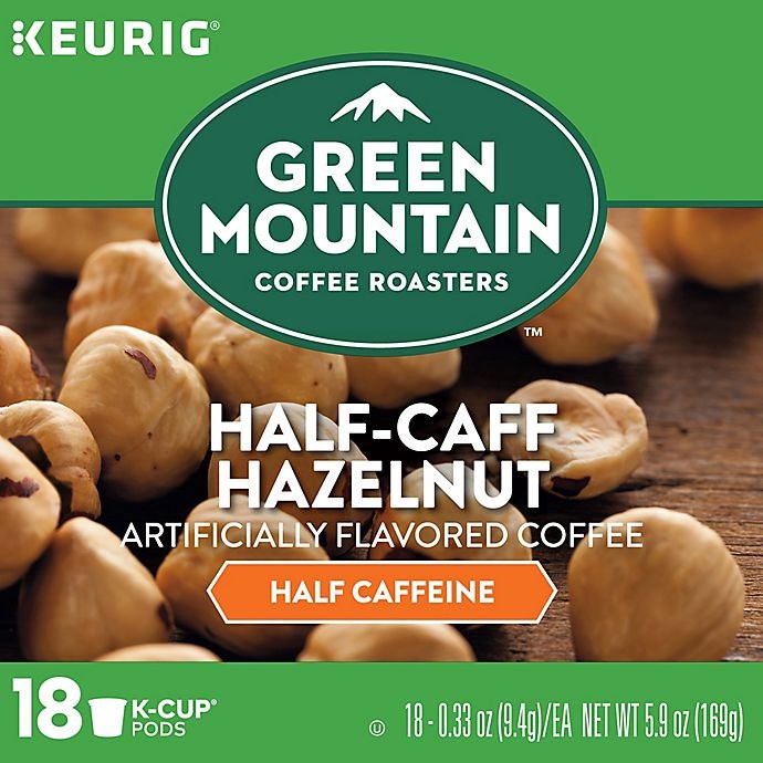 slide 4 of 9, Green Mountain Coffee Half-Caff Hazelnut Coffee Keurig K-Cup Pods, 18 ct