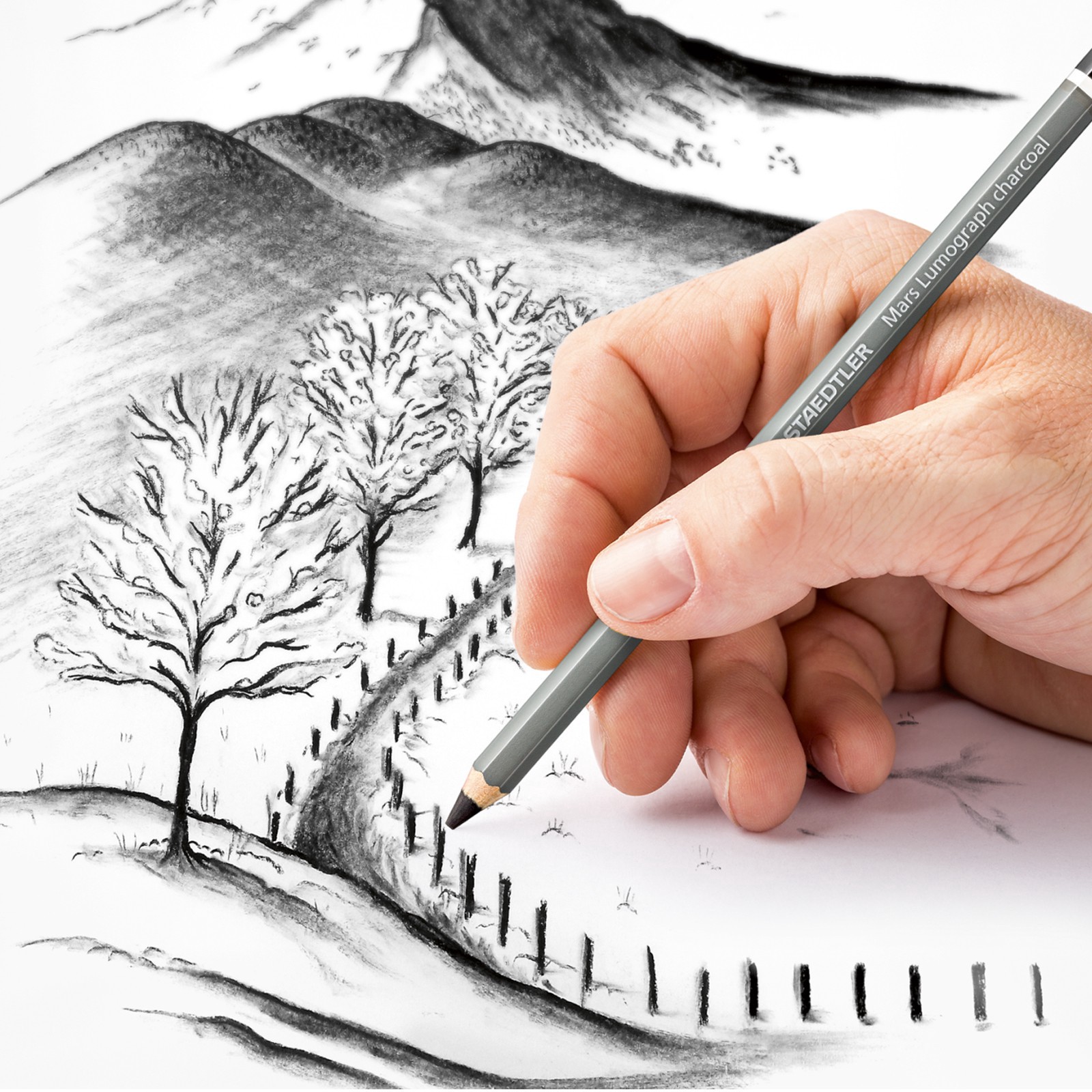 slide 4 of 4, Staedtler Mars Lumograph Charcoal Sketching Set, 7pc, 1 ct