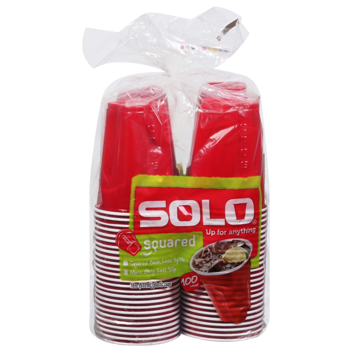 slide 4 of 12, Solo 18 Ounce Squared Plastic Cups 100 ea, 100 ct