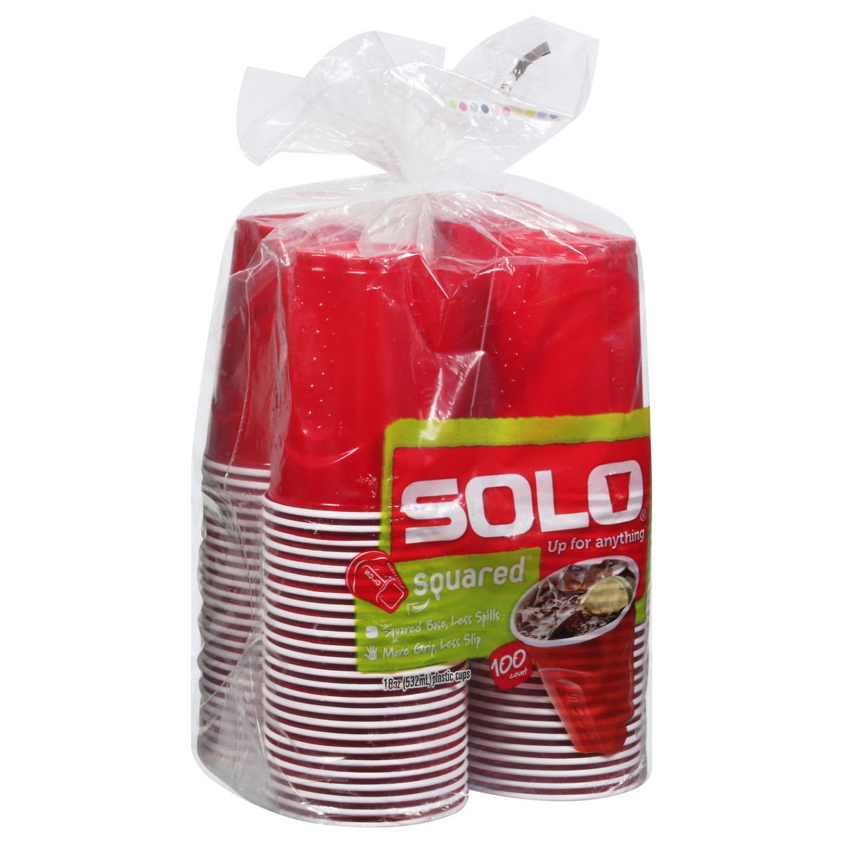 slide 9 of 12, Solo 18 Ounce Squared Plastic Cups 100 ea, 100 ct
