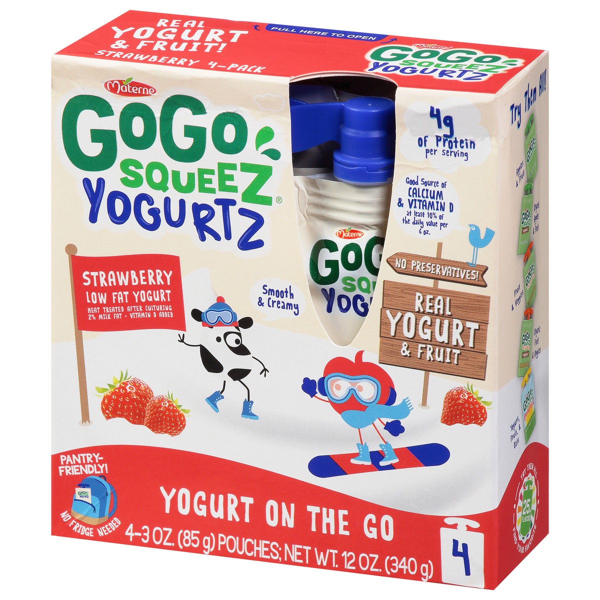 slide 8 of 9, Gogo Squeez Strawberry Yogurtz 4 Ct, 12 oz