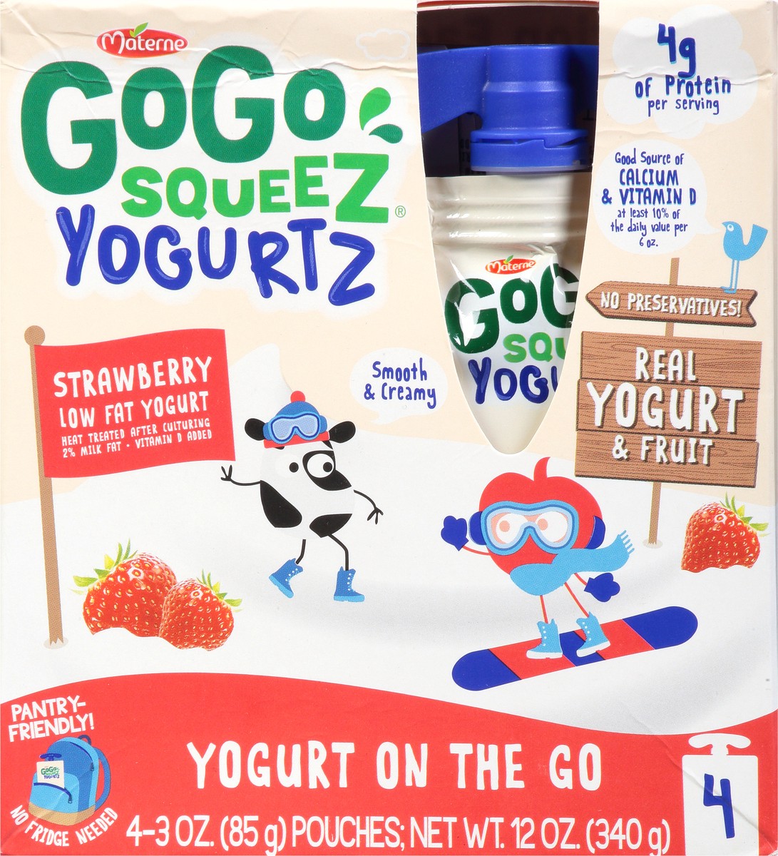 slide 9 of 9, Gogo Squeez Strawberry Yogurtz 4 Ct, 12 oz