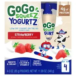 Gogo Squeez Strawberry Yogurtz 4 Ct