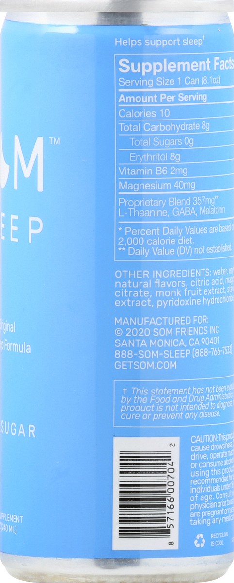 slide 8 of 9, Som Sleep Zero Sugar The Original Formula Sleep Drink 8.1 oz, 8.1 oz