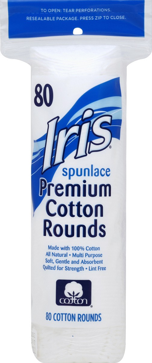 slide 6 of 6, IRIS Cotton Rounds 80 ea, 80 ct