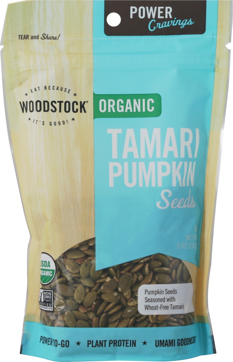 slide 6 of 9, Woodstock Pumpkin Seeds Tamari Org, 9 oz