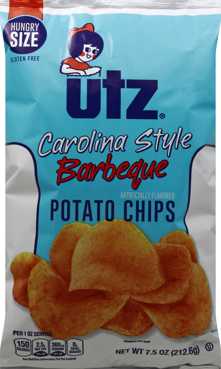 slide 5 of 5, Utz Carolina Style Barbeque Potato Chips, 7.5 oz