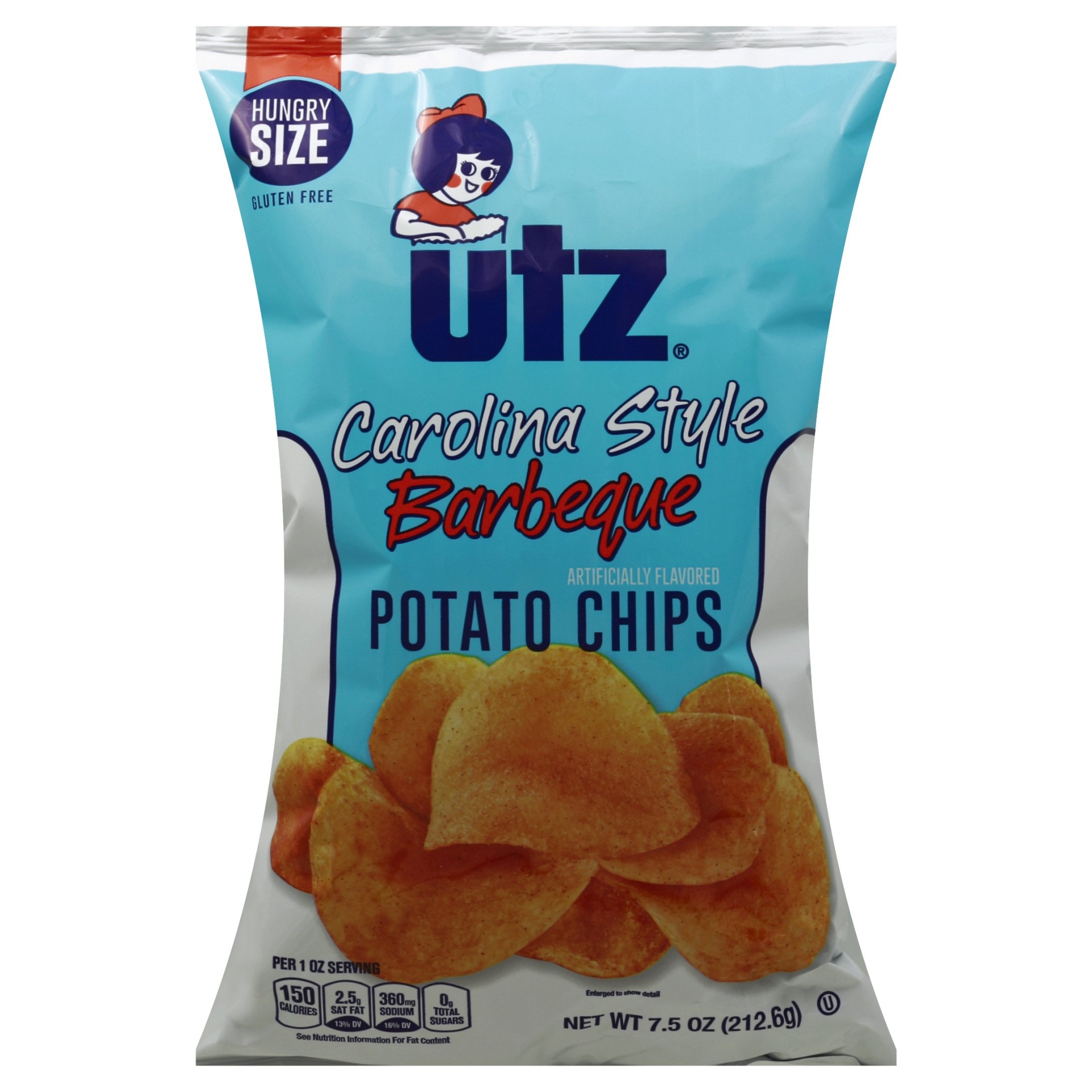 slide 1 of 5, Utz Carolina Style Barbeque Potato Chips, 7.5 oz