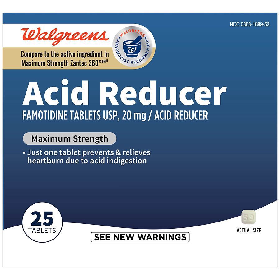 slide 3 of 5, Walgreens Maximum Strength Acid Reducer Tablets, 25 ct