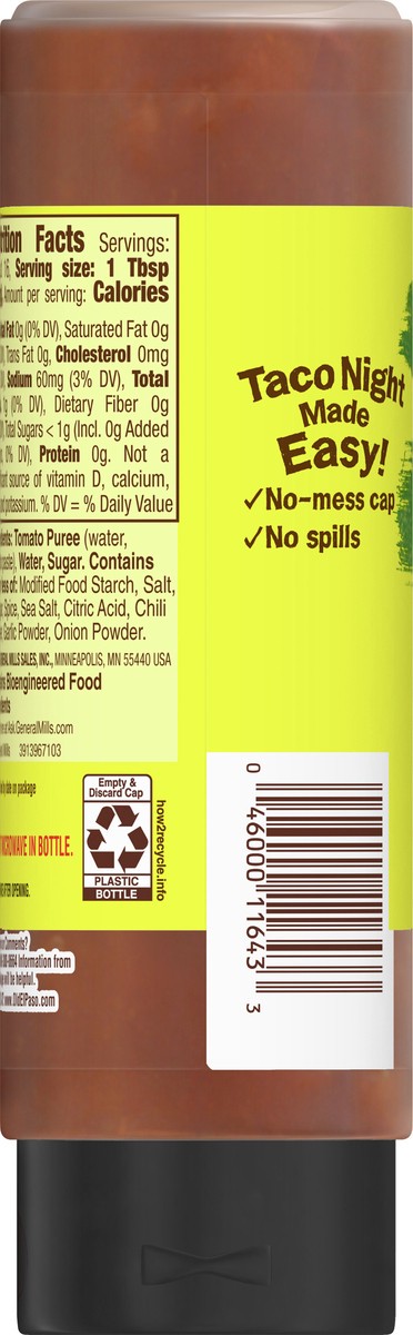 slide 4 of 9, Old El Paso Taco Sauce, Mild, Squeeze Bottle, 9 oz., 9 oz