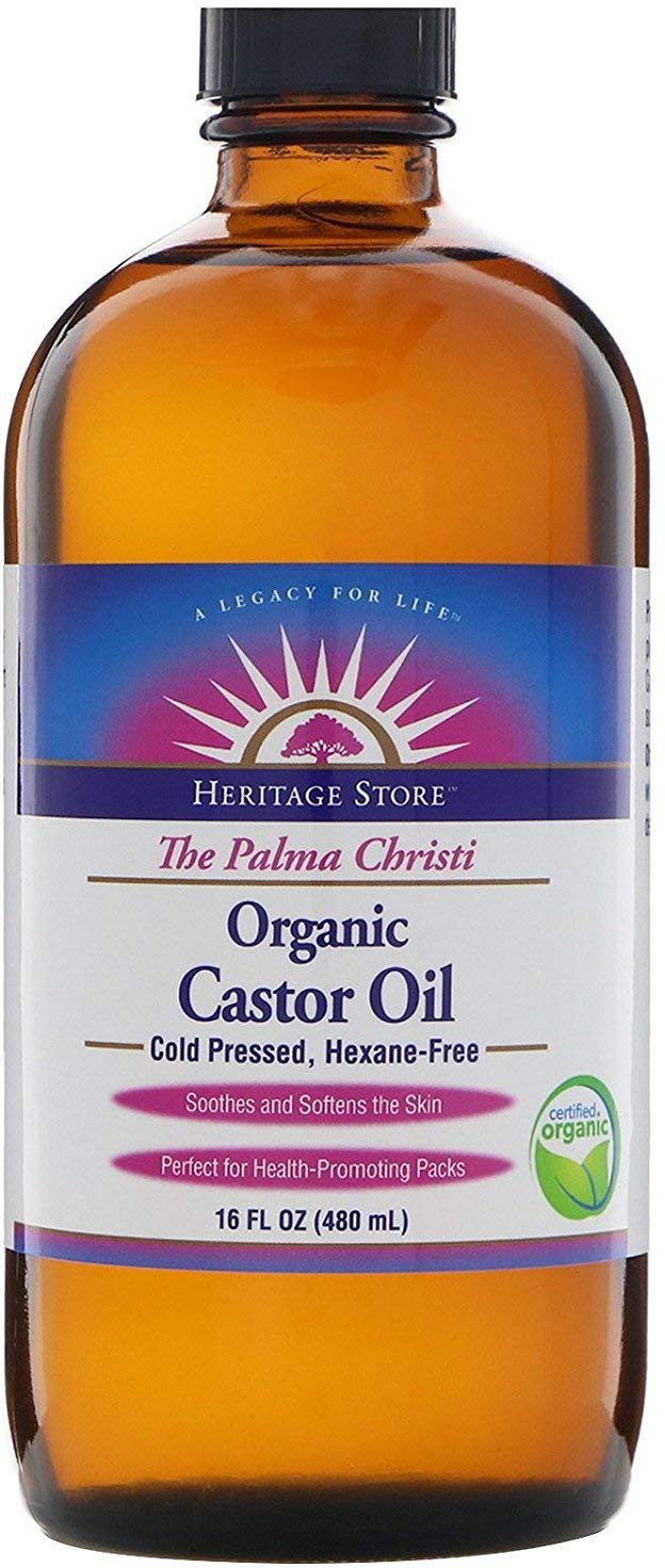 slide 1 of 1, Heritage Store Castor Oil Organic Fragrance Free, 16 oz
