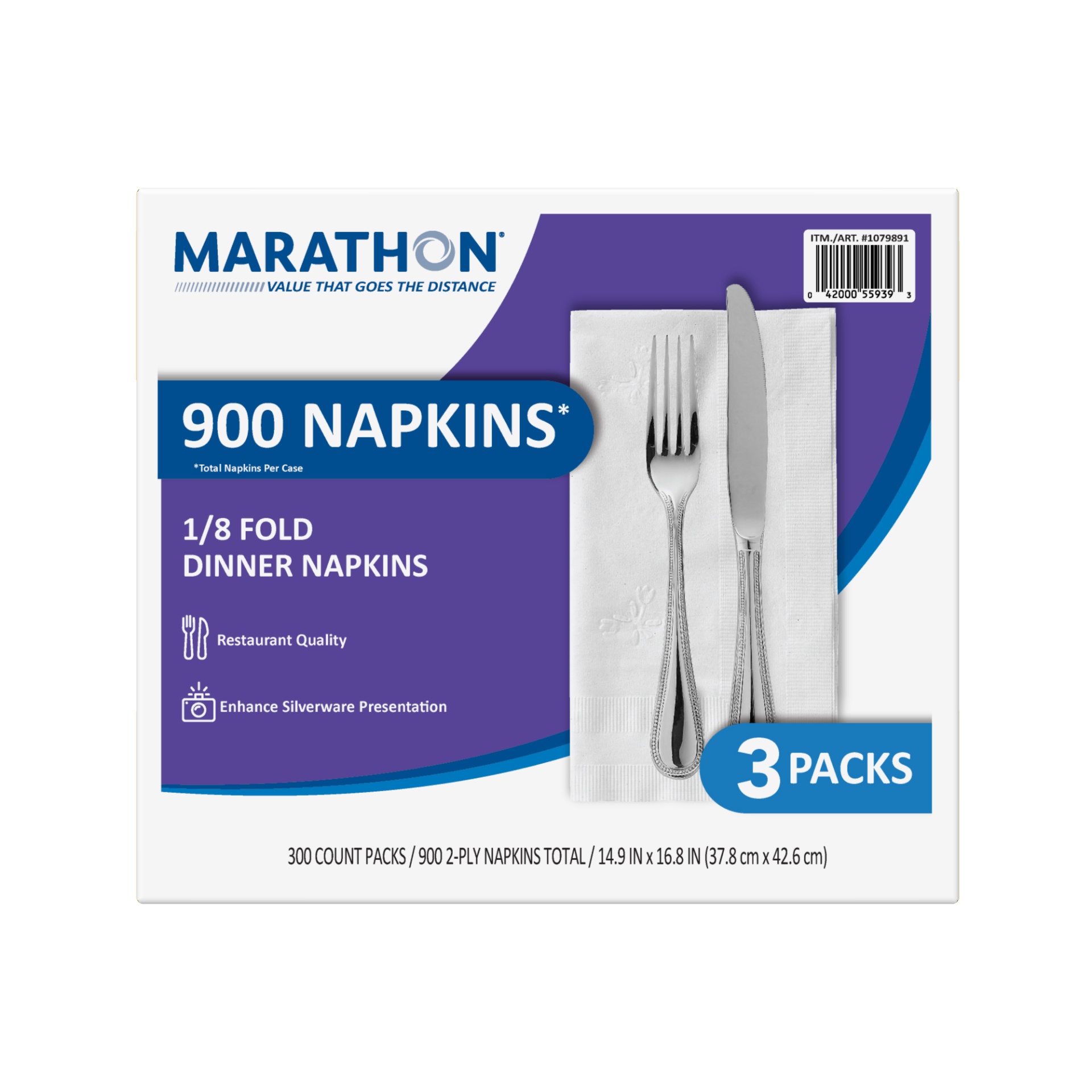 slide 1 of 1, Marathon 2-Ply Dinner Napkin, 