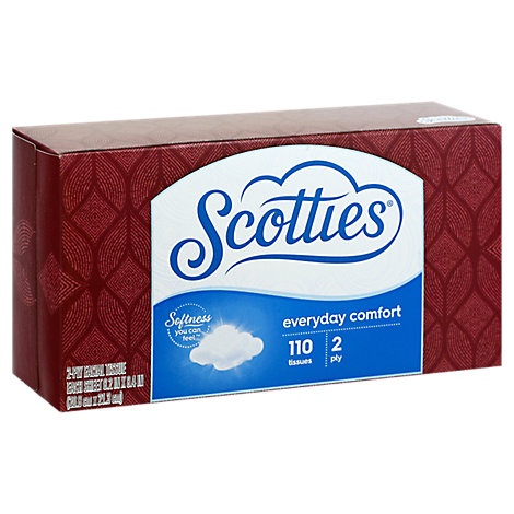 slide 1 of 1, Scotties Facial Tissue Everyday Comfort 2 Ply, 110 ct