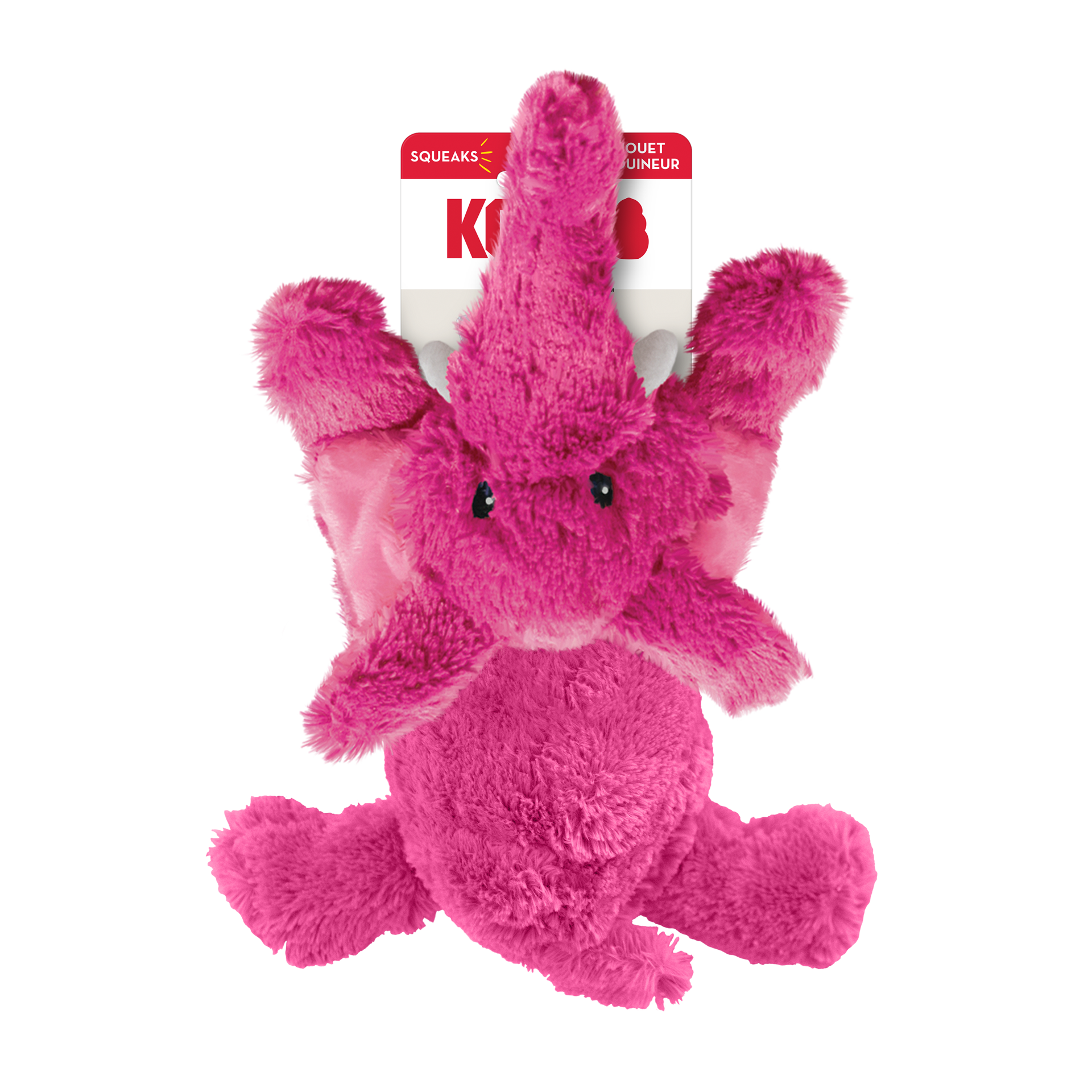 slide 3 of 4, KONG Hong Medium Cozie Dog Toy Elmer Elep, 1 ct