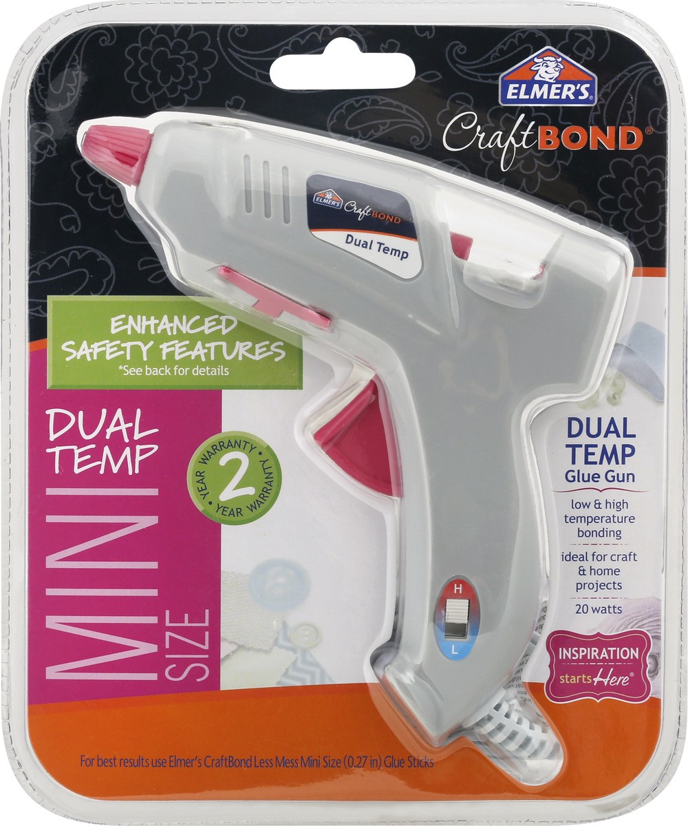 slide 1 of 1, Elmer's Craft Bond Mini Size Dual Temp Glue Gun 1 ea, Mini Size