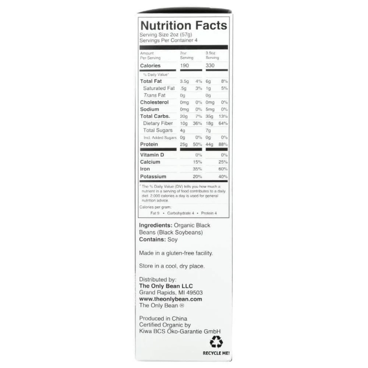 slide 2 of 2, The Only Bean Pasta Black Bean Fettucine - 8 Oz, 8 oz