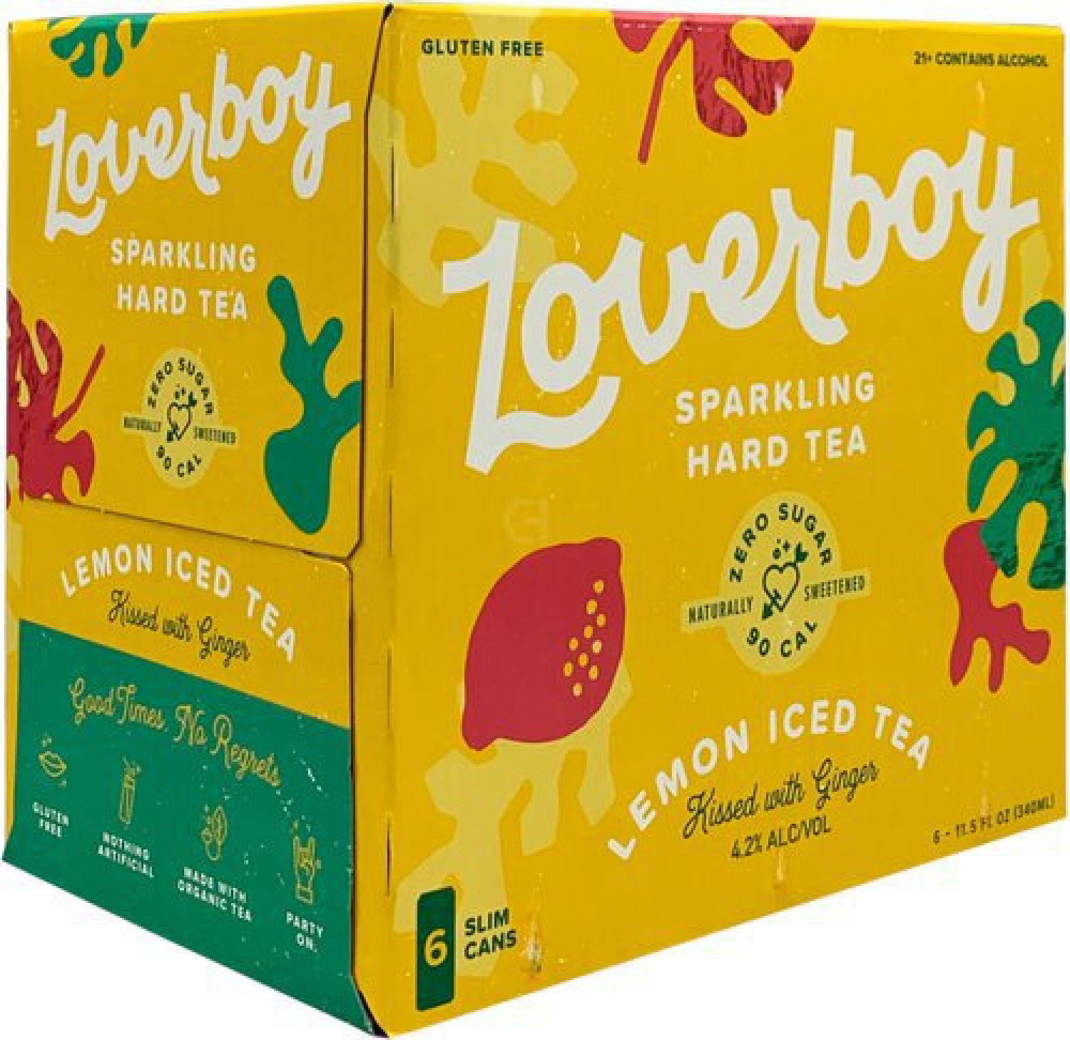 slide 1 of 5, Loverboy Sparkling Hard Tea Lemon, 6 ct; 11.5 oz
