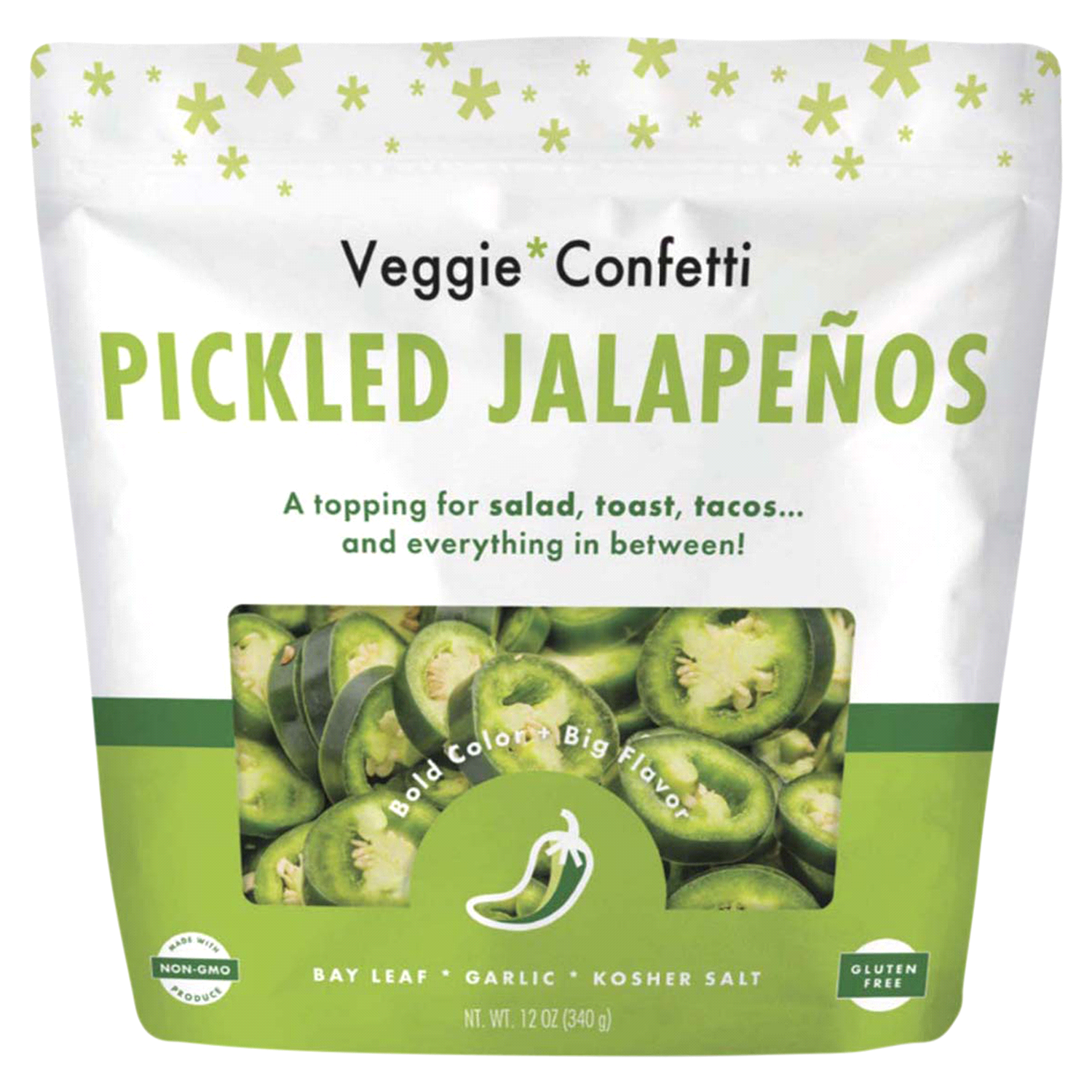 slide 1 of 1, Veggie Confetti Conventional Pickled Jalapenos, 12 oz