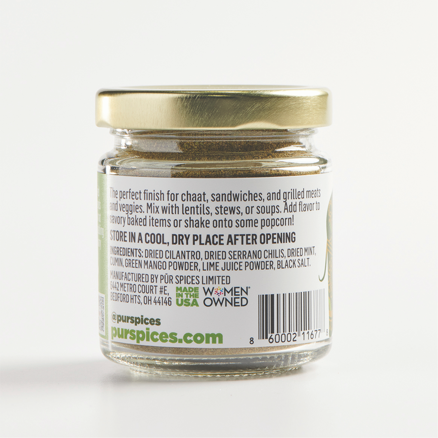 slide 2 of 2, PUR Spices Green Chutney 1.8oz, 1.8 oz