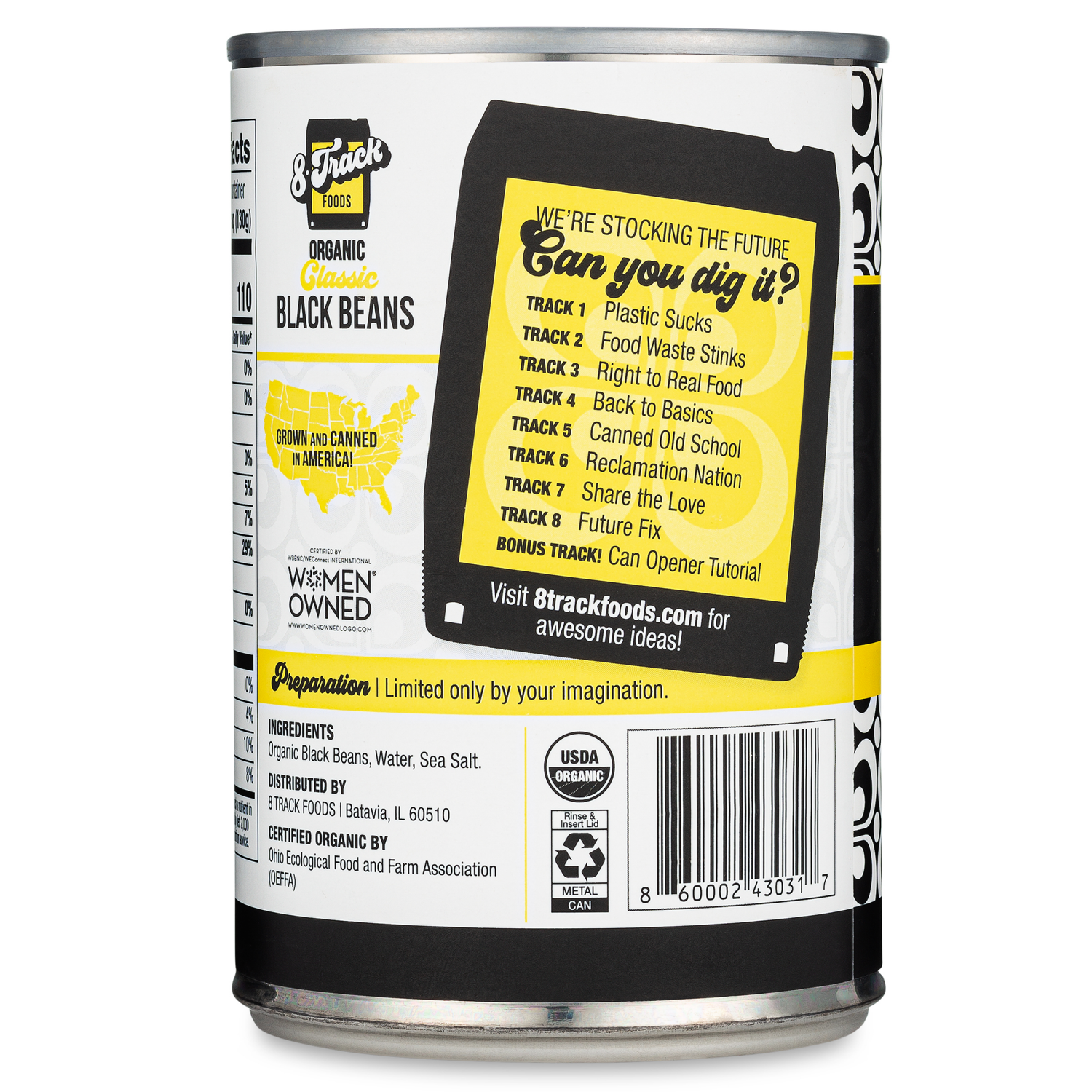 slide 2 of 5, 8 Track Foods Classic Orgnaic Black Beans 15 oz, 15 oz