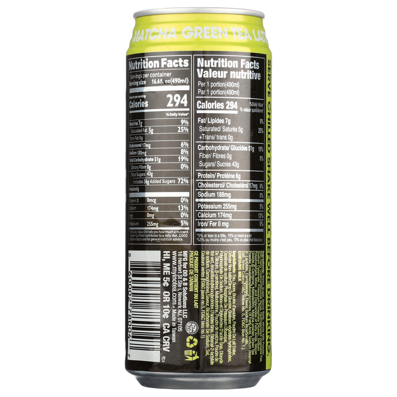 slide 2 of 3, Inotea Matcha Green Tea Latte Bubble Tea with Tapioca Pearls 1 16.6 fl oz, 16.6 fl oz