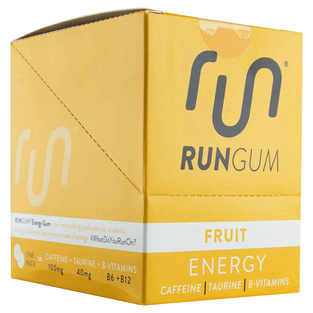 slide 2 of 2, Run Gum Fruit Energy Supplements - 2ct, 2 ct