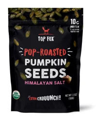 Top Fox Pop Roasted Himalayan Pink Salt Pumpkin Seeds 3.5 oz