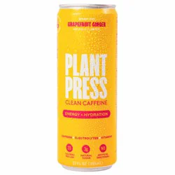 Plant Press Sparkling Energy Drink - Grapefruit Ginger