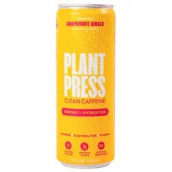 Plant Press Sparkling Energy Drink - Grapefruit Ginger