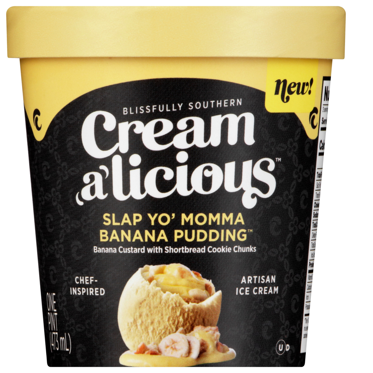 slide 1 of 5, Creamalicious Slap Yo Momma Banana Pudding Ice Cream - 16oz, 16 oz