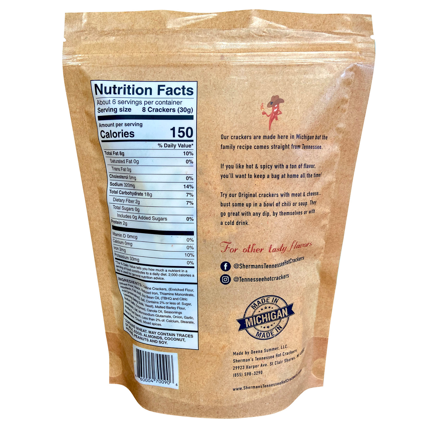 slide 2 of 2, OTHER-REGIONAL Sherman Tenn Original Hot Crackers 6oz, 6 oz