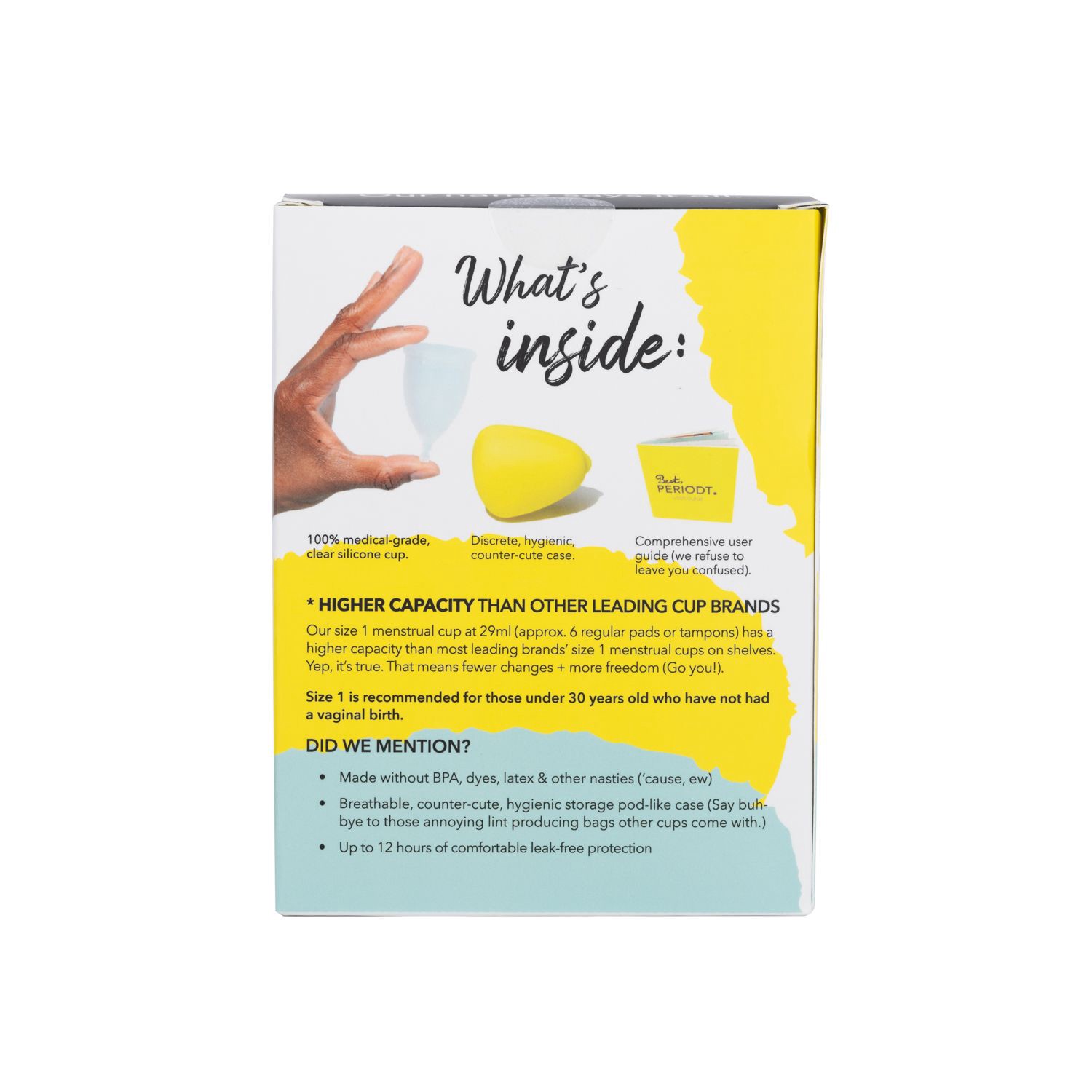 slide 4 of 10, BEST PERIODT Best, Periodt. Menstrual Cup + Case - Size 1, Size 1