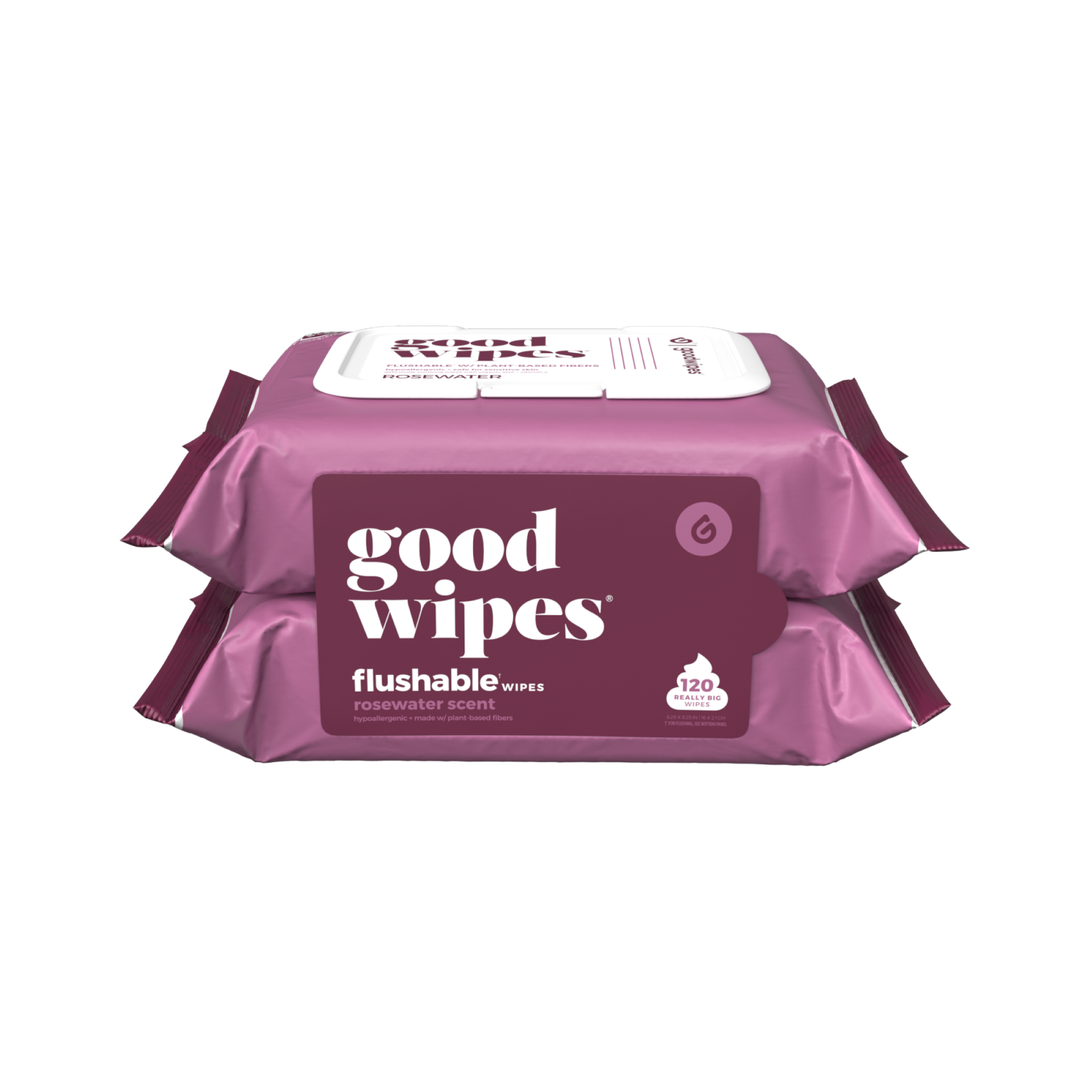 slide 3 of 4, Goodwipes Rosewater Flushable Wipes - 120ct, 120 ct