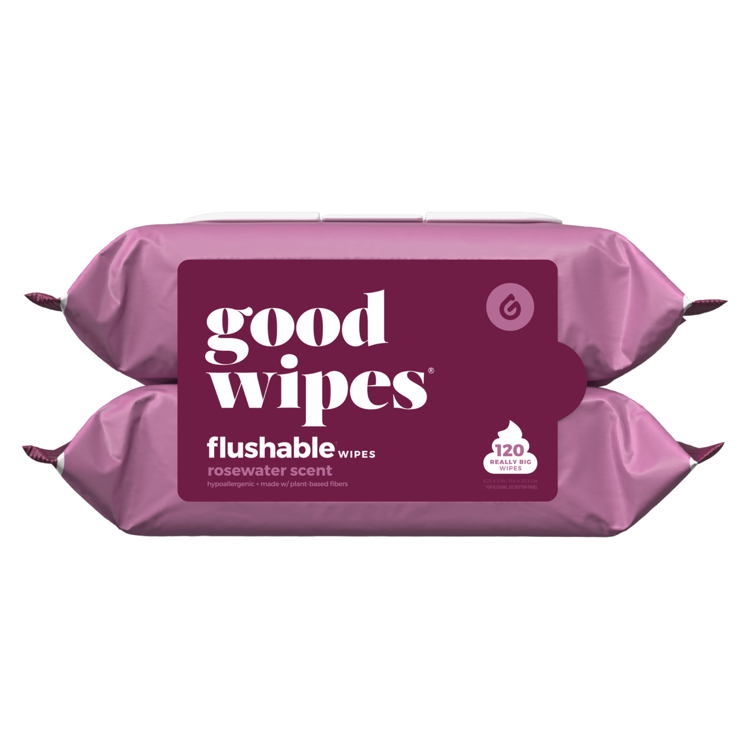 slide 1 of 4, Goodwipes Rosewater Flushable Wipes - 120ct, 120 ct