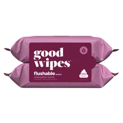 Goodwipes Rosewater Flushable Wipes - 120ct